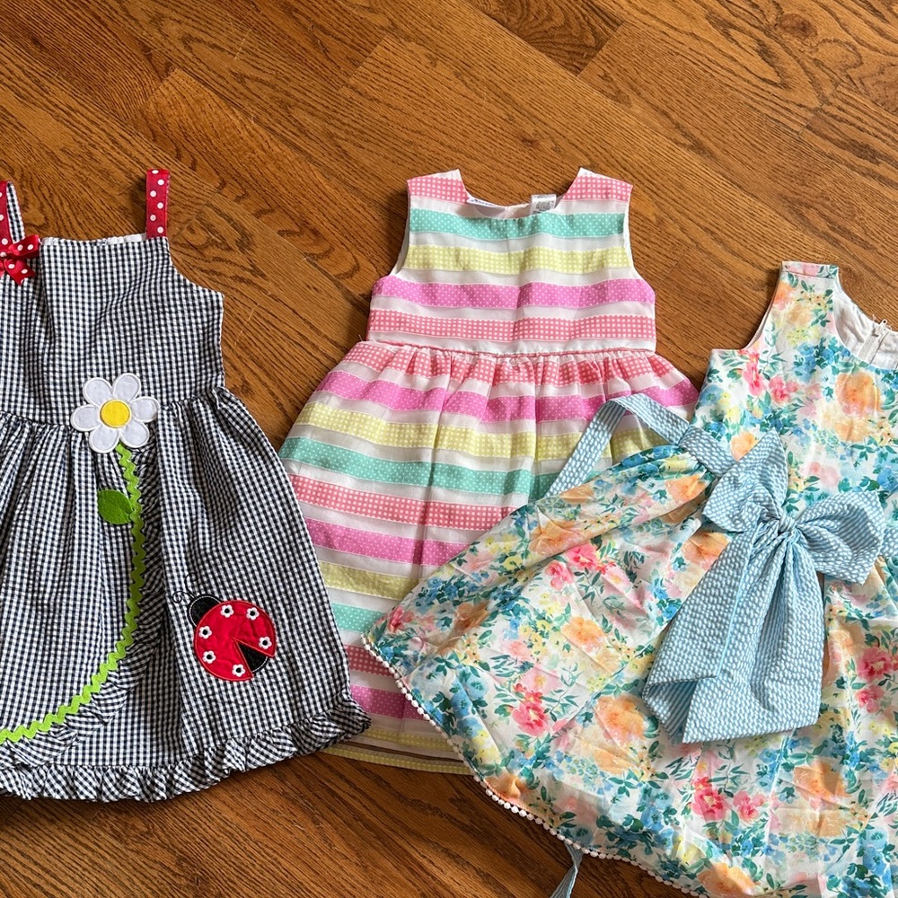 3 dresses brand new 
Tags were popped off 
Did not fit my daughter -